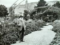 Claude Monet on Path in garden